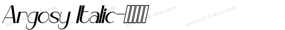 Argosy Italic字体转换